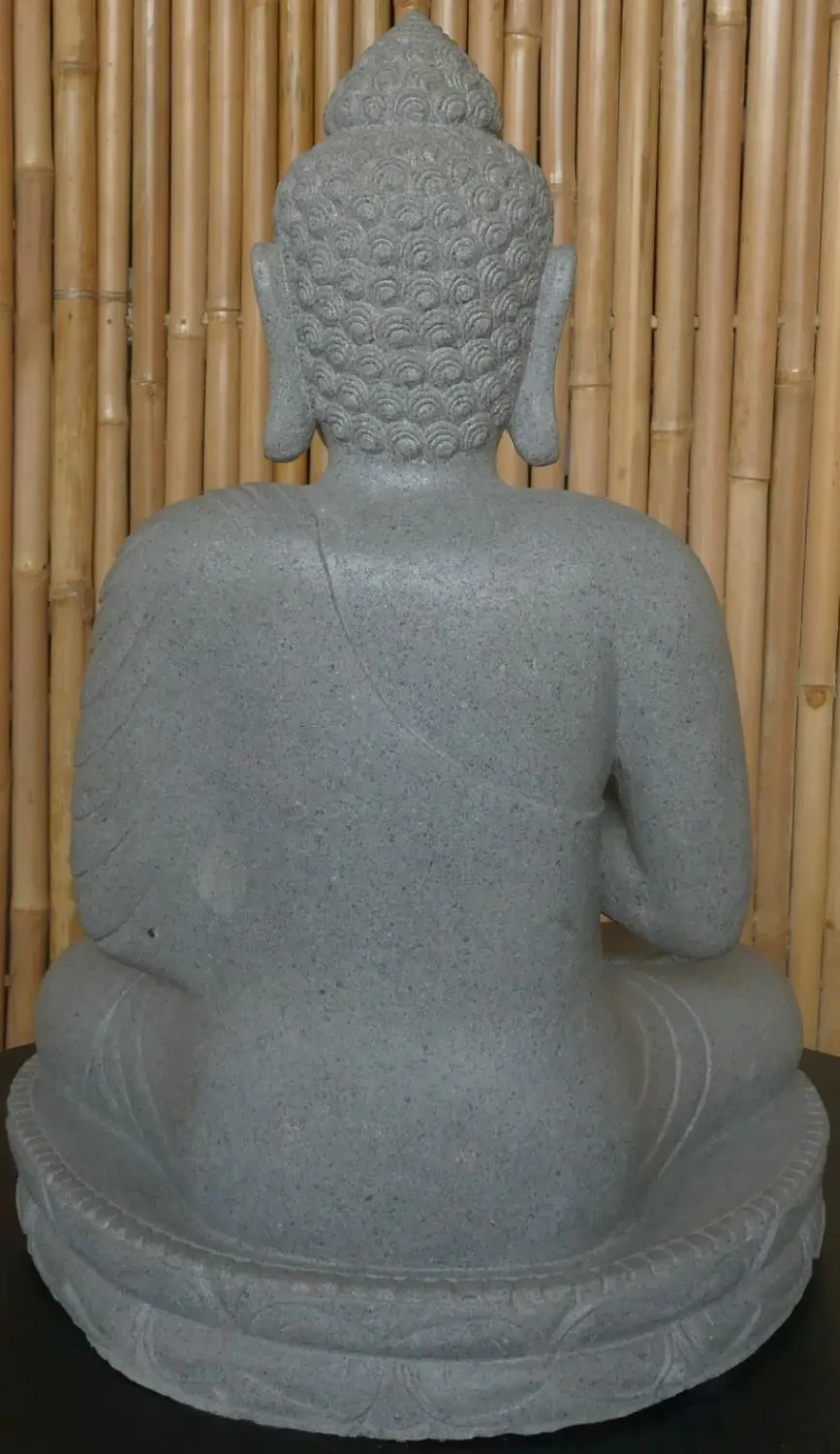  Product image 6 of the product “Seated Buddha made of Riverstone, position Dharmachakra , H. 71cm. ”
